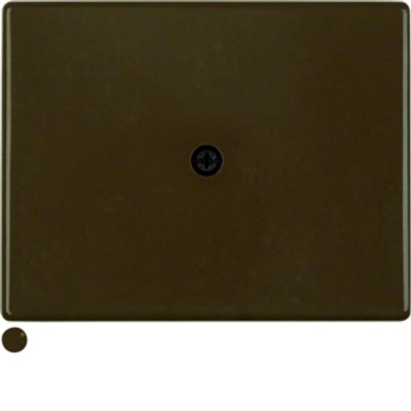Centre plate for cable out., arsys, brown glossy image 1