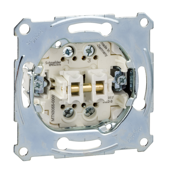 Double pbtn insrt make contact 1 pole, flush-mntd, 10 A, AC 250 V, screw term. image 5