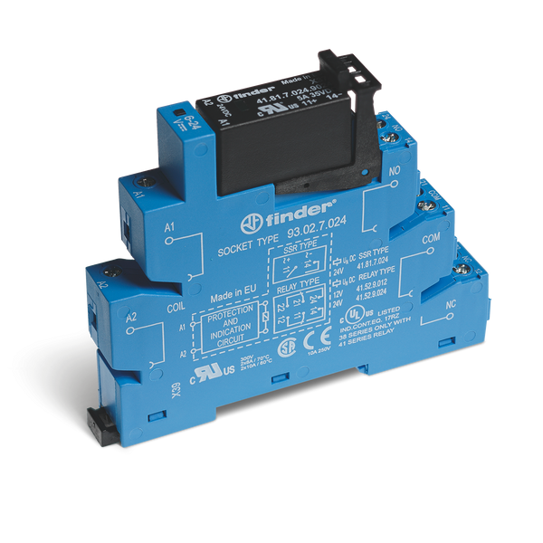 Rel. interface SSR screw 14mm.In.24VDC 1NO Out.5A/24VDC (38.31.7.024.9024) image 1