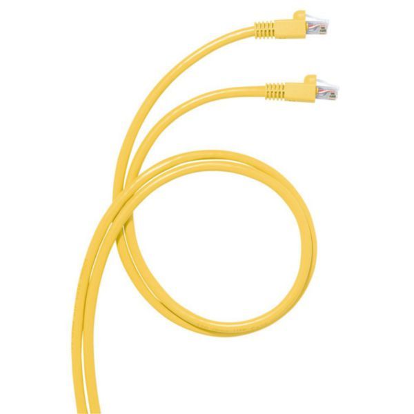 Patch cord and users RJ45 LCS³ category 6A S/FTP shielded in yellow PVC - 10m image 1