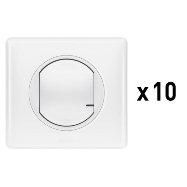 Set of 10 Wireless and socket controls, white, Céliane With Netatmo image 1