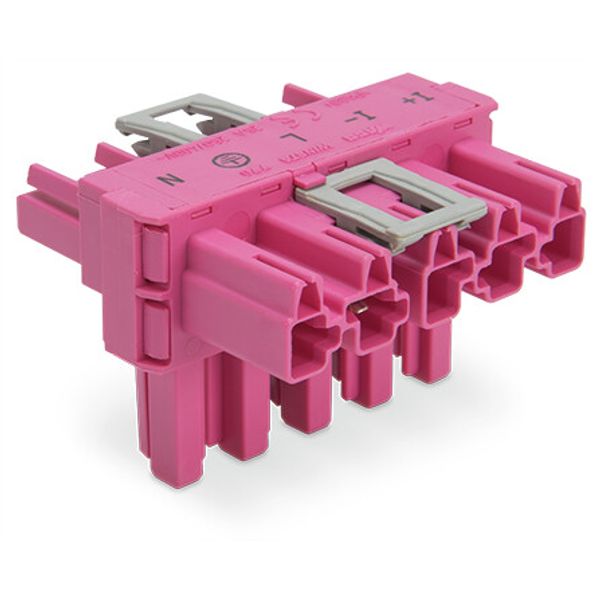 T-distribution connector 5-pole Cod. B pink image 2