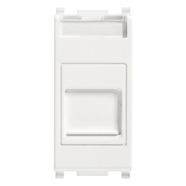 RJ45 Cat6 UTP outlet+cover white image 1