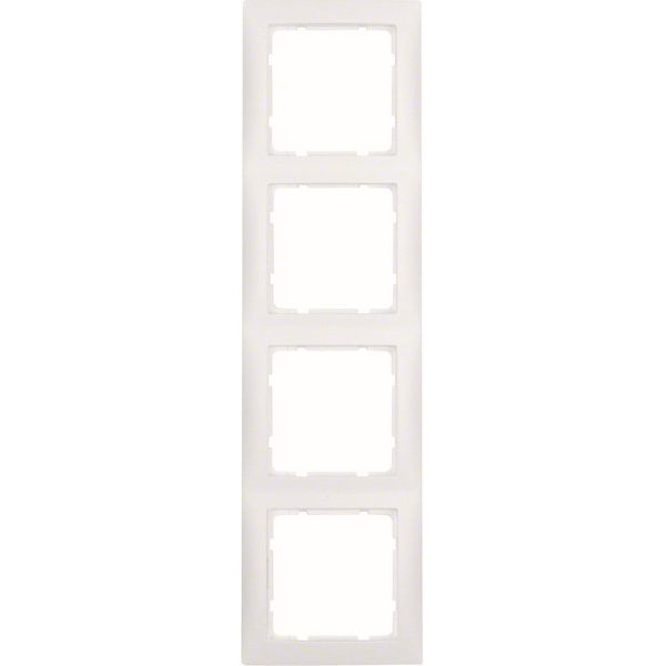 Frame 4gang, S.1, p. white, matt, plastic image 1