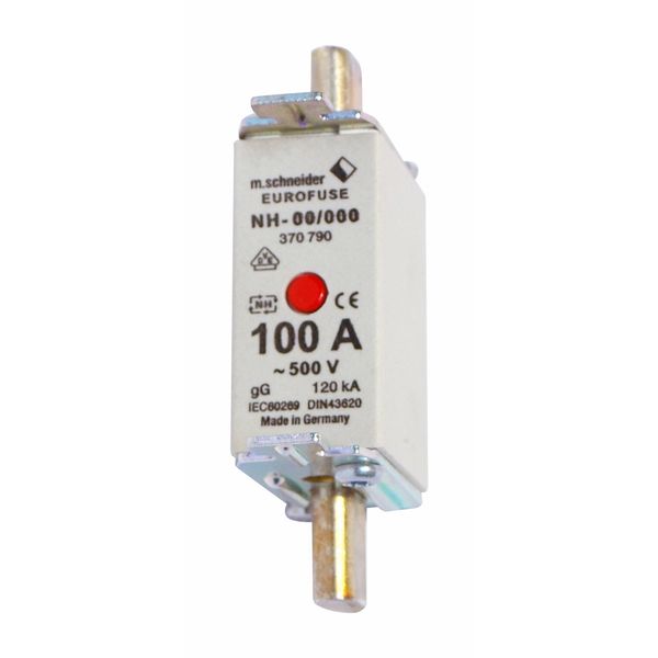 HRC FUSE size 00 100A, with front-indicator image 1