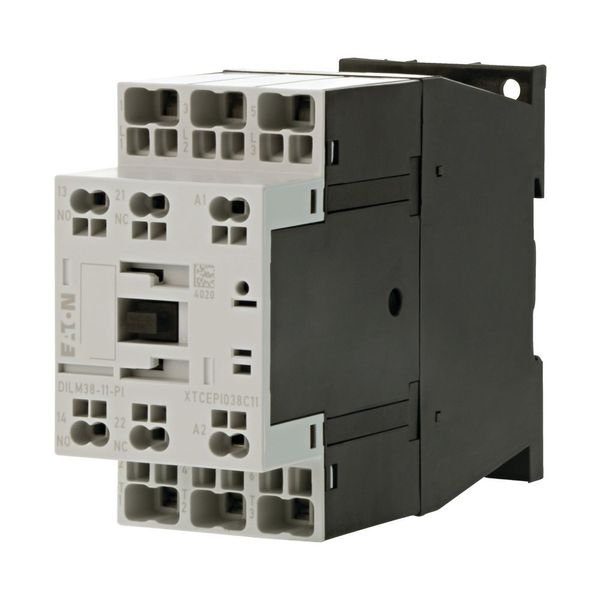 Contactor, 3 pole, 380 V 400 V 18.5 kW, 1 N/O, 1 NC, 220 V 50/60 Hz, AC operation, Push in terminals image 8