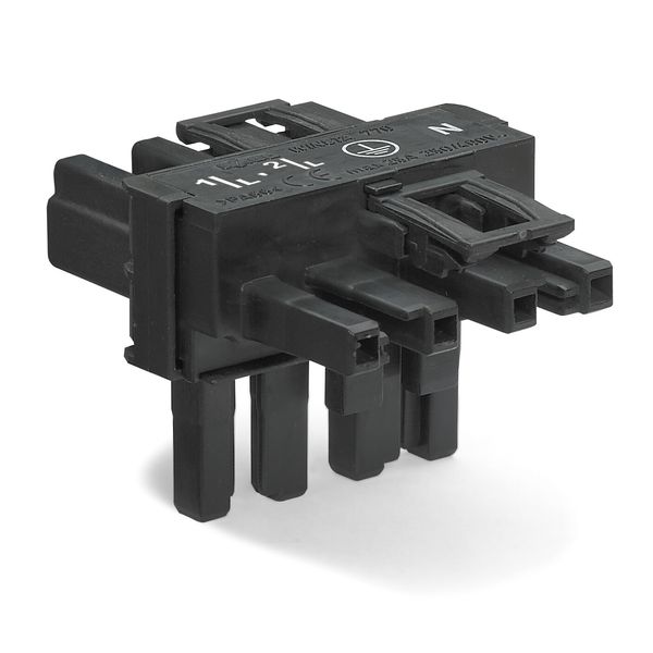 T-distribution connector 4-pole Cod. A black image 1