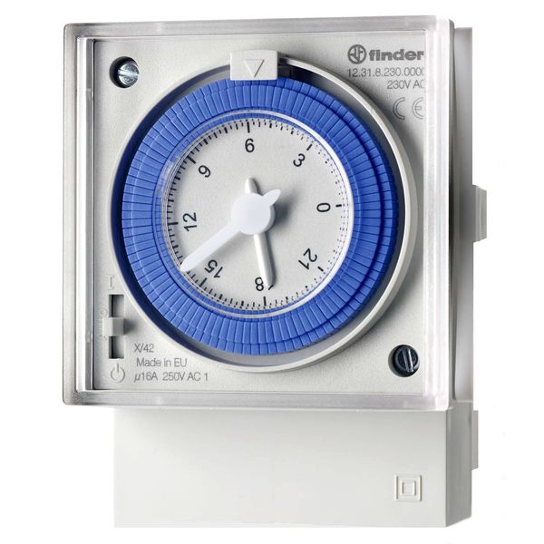 Mech.Time Switch 72mm.Front/ 1CO 16A/230VAC/daily pr. (12.31.8.230.0000) image 3