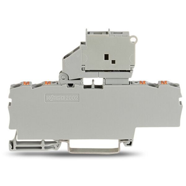 2202-1811/1000-867 4-conductor fuse terminal block; with pivoting fuse holder; with end plate image 1