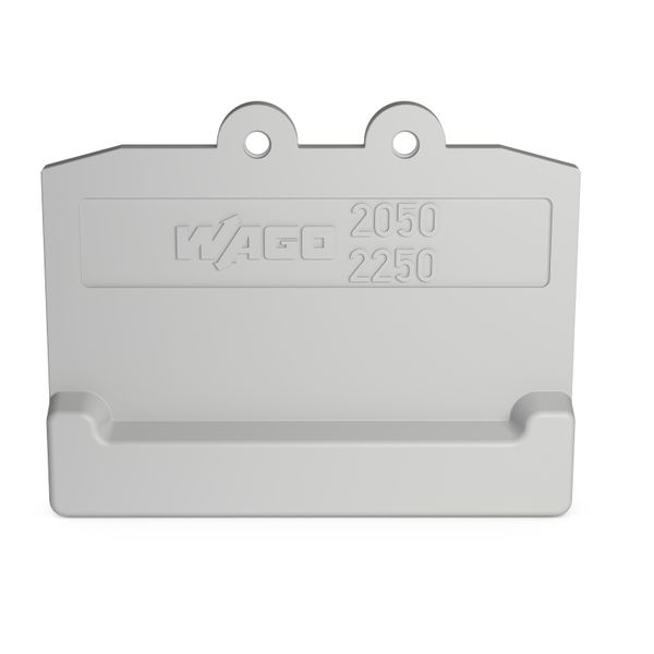 End plate for terminal blocks with snap-in mounting foot 3.4 mm thick image 1