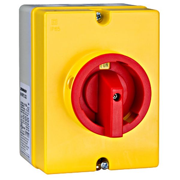 Emergency-Stop Main Switch 4-pole, 32A, 11kW, IP65 image 1