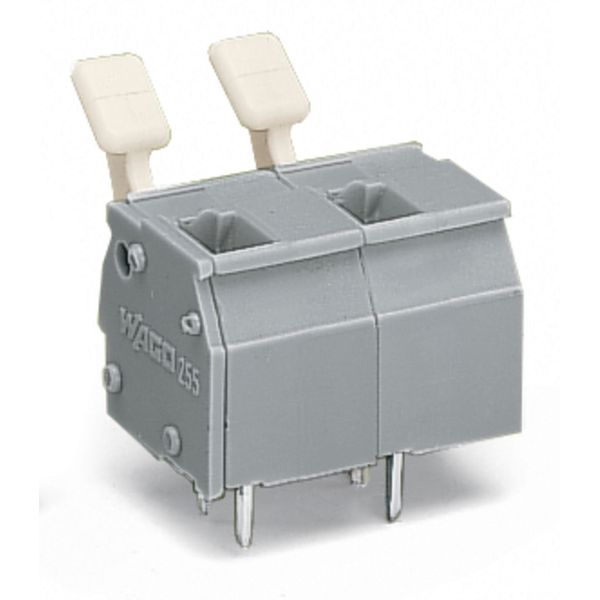 PCB terminal block finger-operated levers 2.5 mm² gray image 3