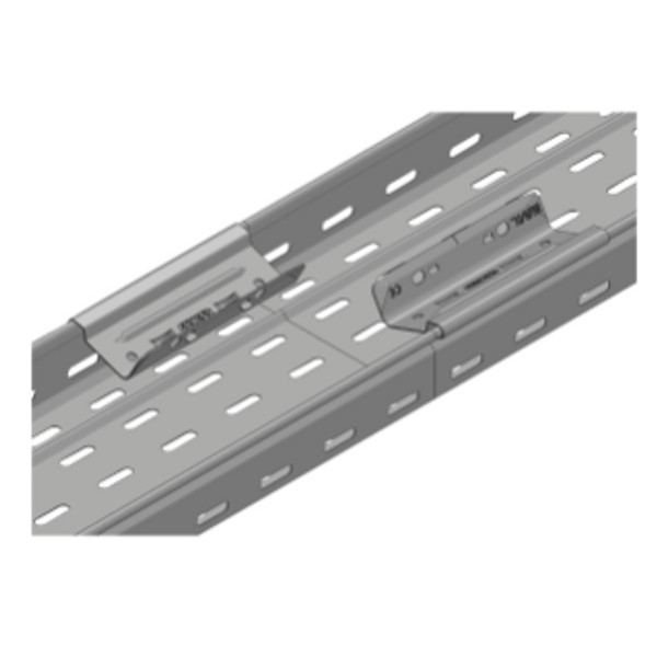 CABLE TRAY WITH TRANSVERSE RIBBING IN GALVANISED STEEL - BRN50 - PREASSEMBLED - WIDTH 155MM - FINISHING Z275 image 1