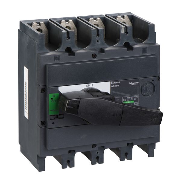 switch disconnector, Compact INS400 , 400 A, standard version with black rotary handle, 4 poles image 2