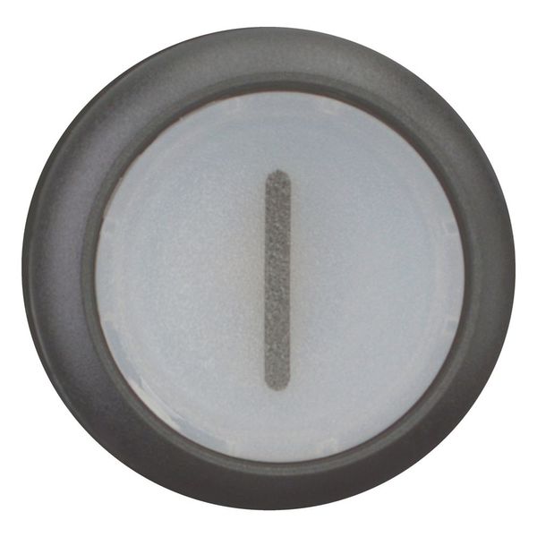 Illuminated pushbutton actuator, RMQ-Titan, Flush, maintained, White, inscribed 1, Bezel: black image 3