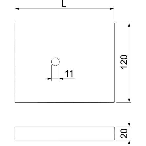 GLB-PG1 Fire protection plate perforated 150x120x20 image 2