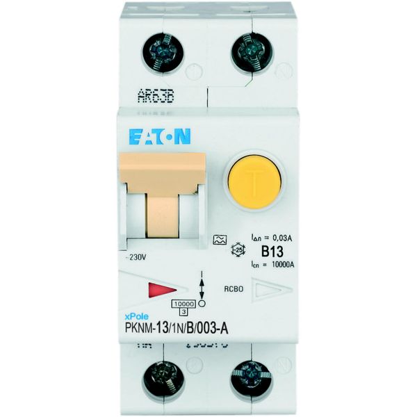 RCD/MCB combination, 13 A, 30 mA, MCB trip characteristic: B, 1p+N, RCD trip characteristic: A image 9