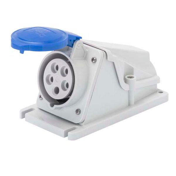 90° ANGLED SURFACE-MOUNTING SOCKET-OUTLET - IP44 - 3P+E 32A 200-250V 50/60HZ - BLUE - 9H - SCREW WIRING image 2