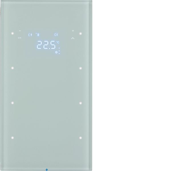 Touch sensor 3g thermostat, display, intg bus coupl. , KNX-R.3, glass  image 1