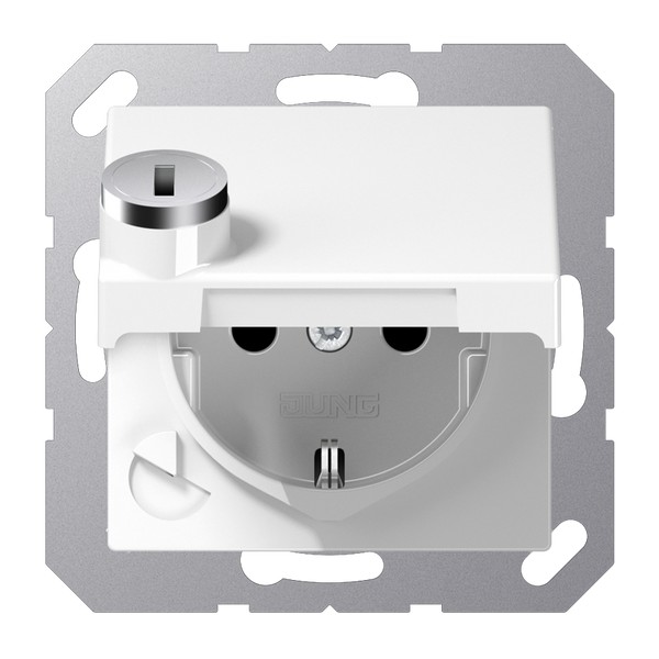 SCHUKO® socket with safety lock A1520BFKLSLWW image 2