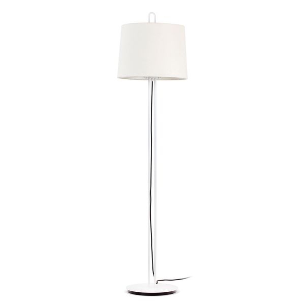 MONTREAL WHITE FLOOR LAMP WHITE LAMPSHADE image 1