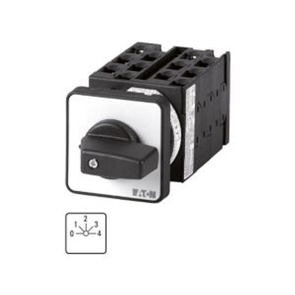 Step switches, T0, 20 A, flush mounting, 6 contact unit(s), Contacts: 12, 45 °, maintained, With 0 (Off) position, 0-4, Design number 8282 image 4