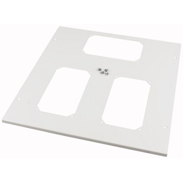 Top plate, F3A-flanges XF, for, WxD=1000x600mm, IP55, grey image 1