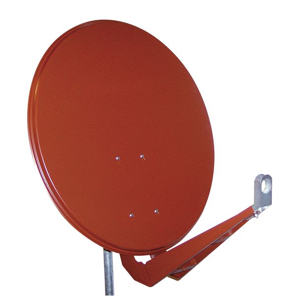 SAT Antenna  85/80cm, Alu, 40dB,double monobloc feed-arm,red image 3
