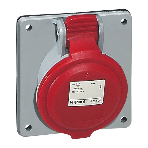 Panel mounting socket P17 - inclined outlet - IP44 - 380/415 V~ - 32 A - 3P+N+E image 2
