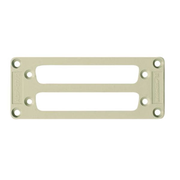 Adapter plate (industrial connector), Plastic, Colour: grey, Size: 6 image 1