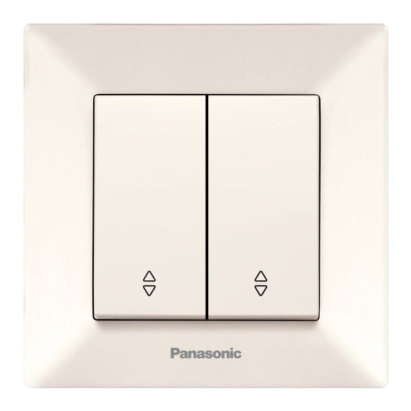 Arkedia Beige Two Gang Switch-Two Way Switch image 1
