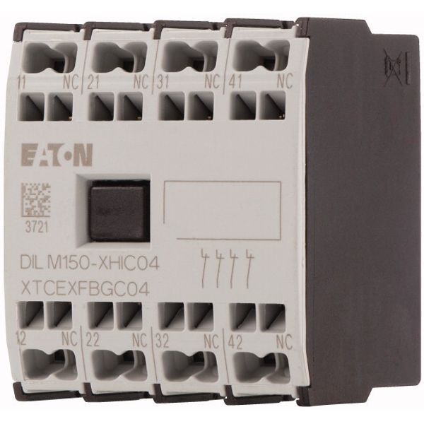 Auxiliary contact module, 4 pole, Ith= 16 A, 4 NC, Front fixing, Spring-loaded terminals, DILMC40 - DILMC150 image 3