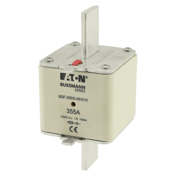 Fuse-link, high speed, 355 A, DC 1000 V, NH3, 71 x 76 x 150 mm, gBat, IEC, blade connection image 16