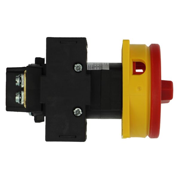 Main switch, P1, 40 A, flush mounting, 3 pole + N, Emergency switching off function, With red rotary handle and yellow locking ring, Lockable in the 0 image 13