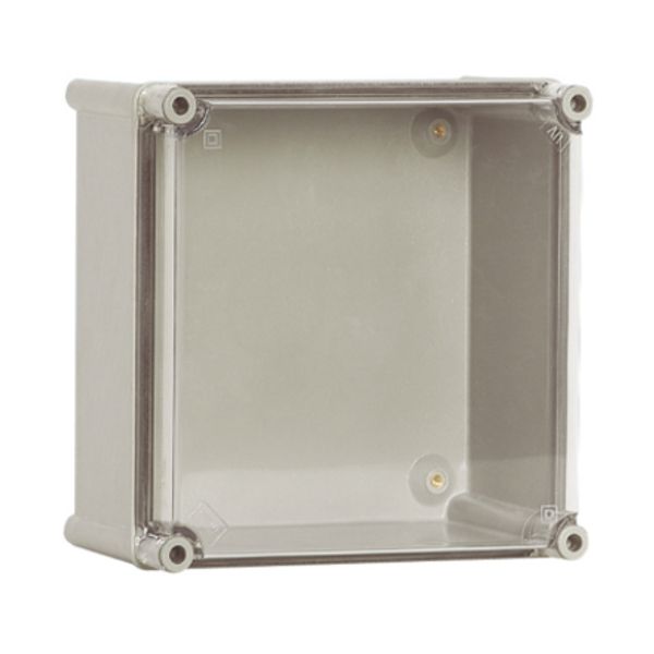 Polyamide case with clear PC-cover, 135x135x129mm image 1