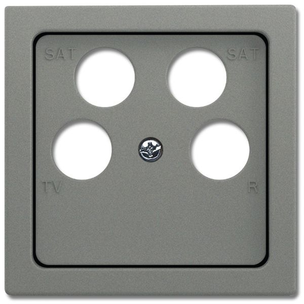 1743/10-04-803 CoverPlates (partly incl. Insert) Busch-axcent®, solo® grey metallic image 1