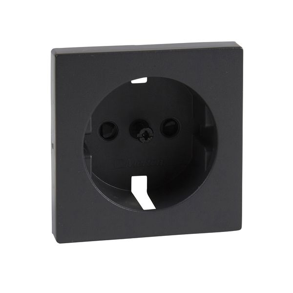 Central plate for SCHUKO socket-outlet insert, shutter, anthracite, System M image 4