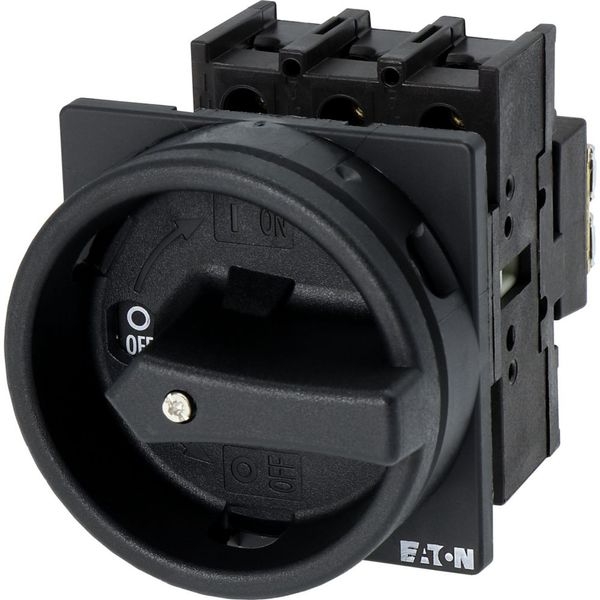 Main switch, P1, 25 A, flush mounting, 3 pole, STOP function, With black rotary handle and locking ring, Lockable in the 0 (Off) position image 20