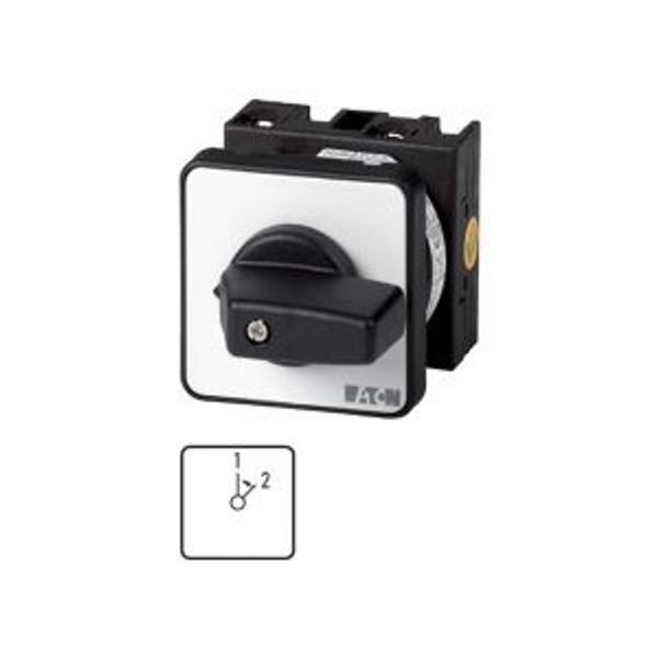 Changeover switches, T0, 20 A, flush mounting, 1 contact unit(s), Contacts: 2, 45 °, momentary, Without 0 (Off) position, With spring-return to 1, 1 image 4