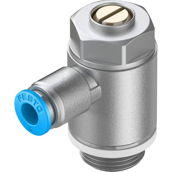 GRLA-3/8-QS-6-D One-way flow control valve image 1