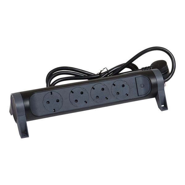 Legrand Swivel Power Strip 4x Socket, 3m Cable Black 694537 image 6
