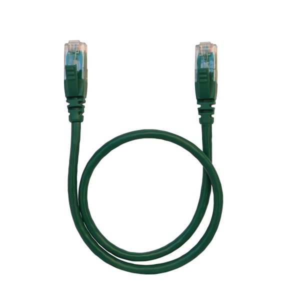 Patch cord RJ45 category 5e U/UTP PVC green 0.5 meter image 1