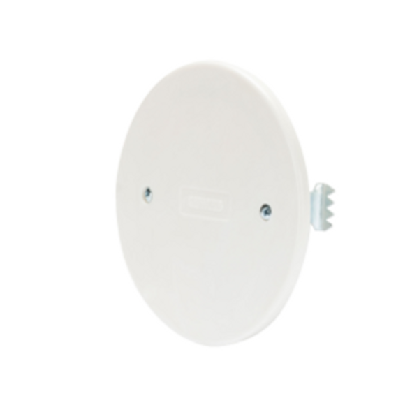 ROUND FLUSH MOUNTING BOX LID - Ø 85mm - WHITE - WITH EXPANSION image 1