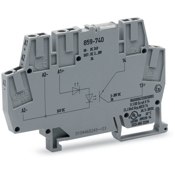 859-740 Optocoupler module; Nominal input voltage: 24 VDC; Output voltage range: 3 … 30 VDC image 4