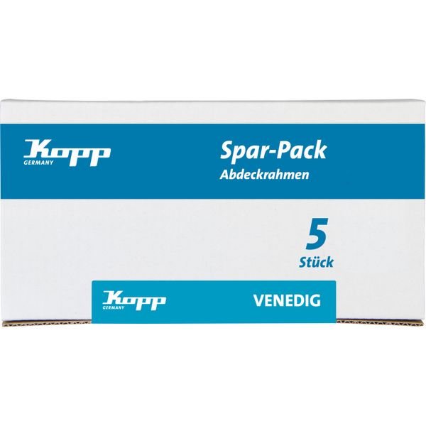 VENEDIG - Profi-Pack: 5x Abdeckrahmen, 2-fach, Farbe: reinweiß image 1