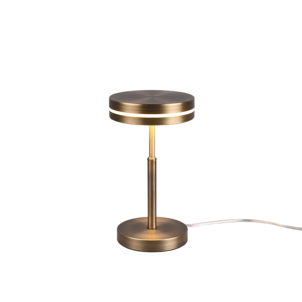 Franklin LED table lamp antique brass image 1