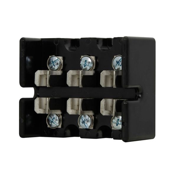 Eaton Bussmann series Class T modular fuse block, 300 Vac, 300 Vdc, 0-30A, Screw, Three-pole image 2