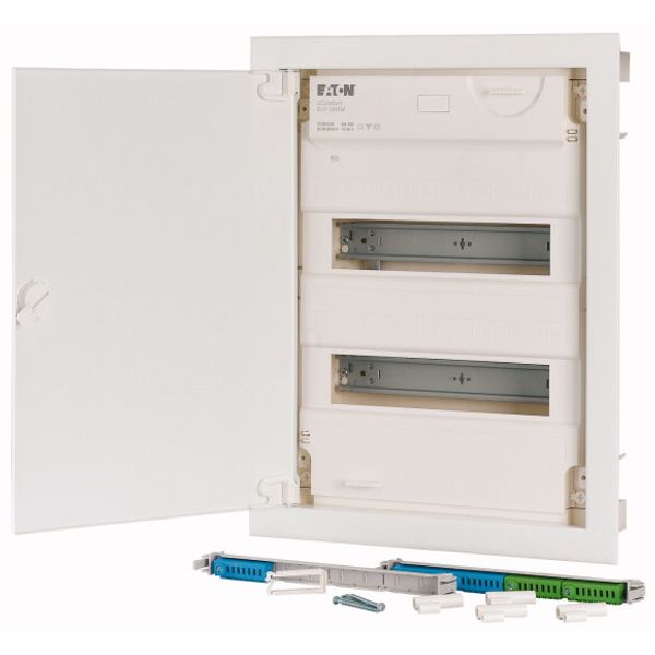 Hollow wall compact distribution board, 2-rows, super-slim sheet steel door image 5