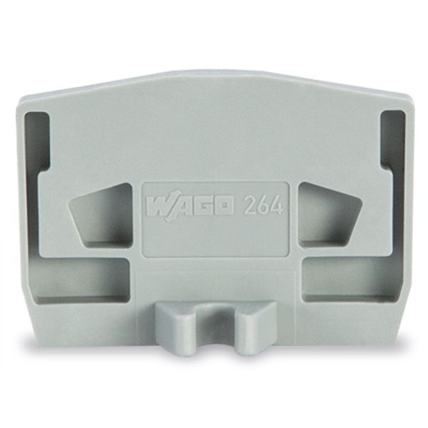 End plate with fixing flange 4 mm thick gray image 5
