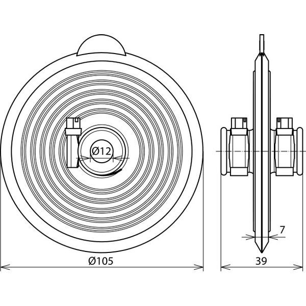 Sealing collar  water pressure-tight up to 1 bar for Rd 10mm image 2